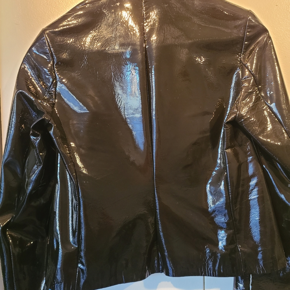 Authentic Jil Sander patent leather jacket size 34 - Picture 3 of 11
